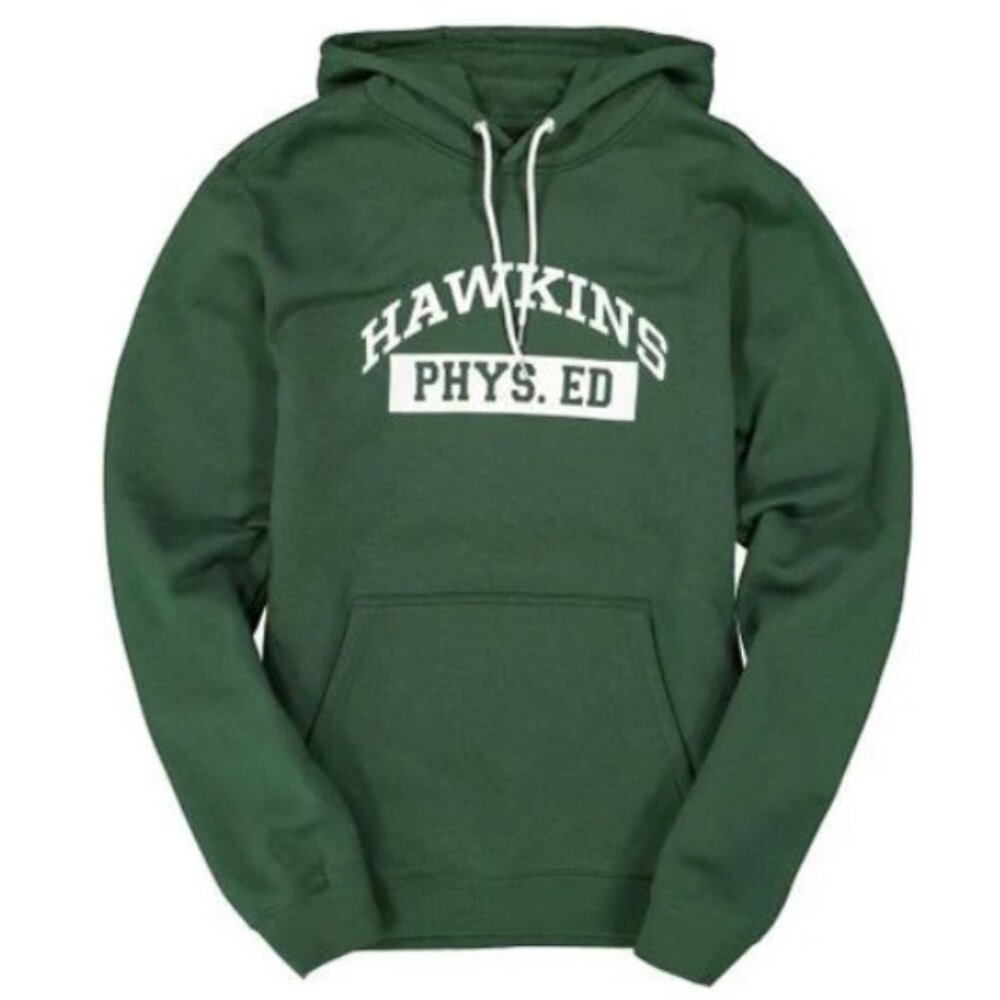 Nike x Stranger Things Unisex Green Hawkins Phys Ed Tracksuit Hoodie Size Medium